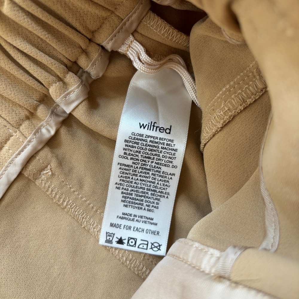 Aritzia Wilfred Bowtie Pant Size 0 NEW NWT Sandy Beige - Picture 11 of 16
